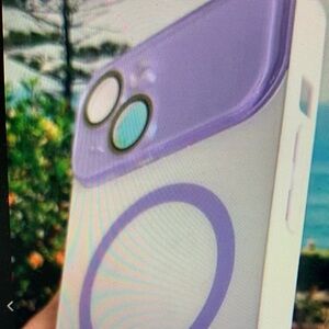 SHEIN Purple and White Phone Case